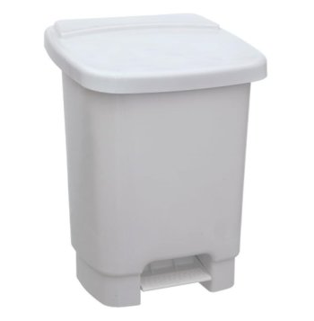 Lixeira 35 Litros com Pedal e Fixador Para Saco de Lixo Branco
